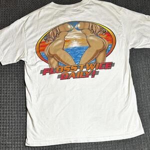 American Vintage "Floss Twice Daily" White Tshirt